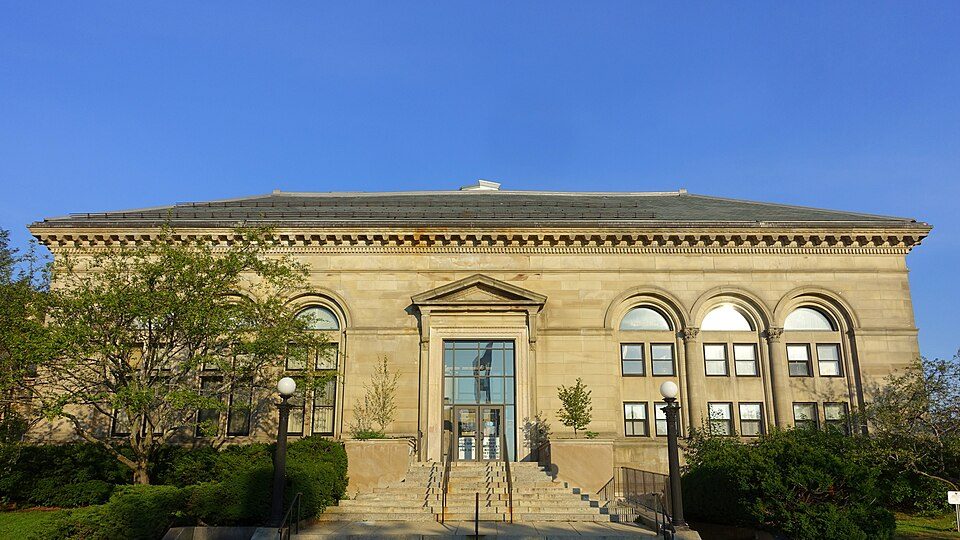 Robbins Library in Arlington, MA — about 8 minutes from Robert's Salon and Spa in Belmont Center